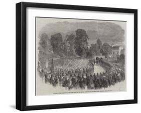 Funeral of Mr Braidwood, the Late Chief of the London Fire Brigade, in Abney-Park Cemetery-null-Framed Giclee Print