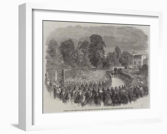 Funeral of Mr Braidwood, the Late Chief of the London Fire Brigade, in Abney-Park Cemetery-null-Framed Giclee Print