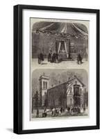 Funeral of Mr Peabody in America-null-Framed Giclee Print