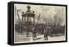 Funeral of President Garfield, Funeral Car Waiting to Receive the Coffin-William Heysham Overend-Framed Stretched Canvas