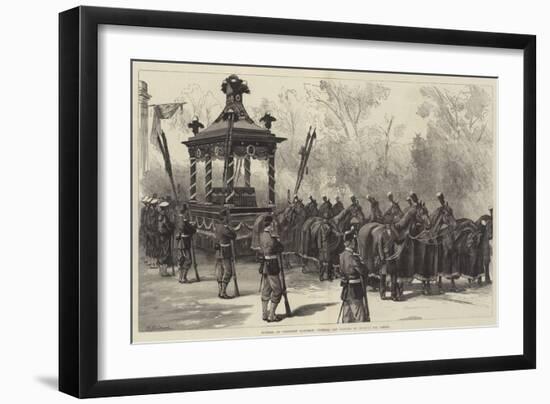 Funeral of President Garfield, Funeral Car Waiting to Receive the Coffin-William Heysham Overend-Framed Giclee Print