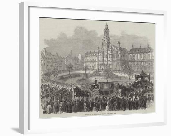 Funeral of Rossini at Paris-null-Framed Giclee Print
