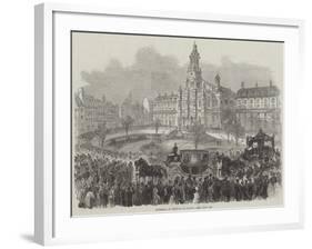 Funeral of Rossini at Paris-null-Framed Giclee Print