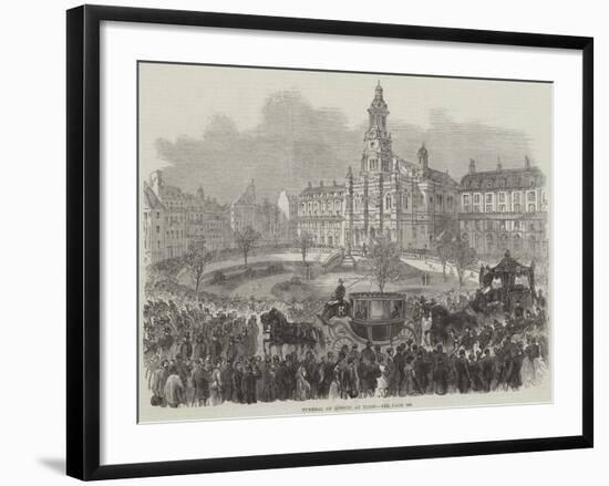 Funeral of Rossini at Paris-null-Framed Giclee Print