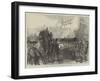 Funeral of Sir John Burgoyne at the Tower, the Procession Passing Traitors' Gate-Charles Robinson-Framed Giclee Print