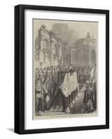 Funeral of Sir John Burgoyne in St Peter's Church at the Tower-null-Framed Giclee Print