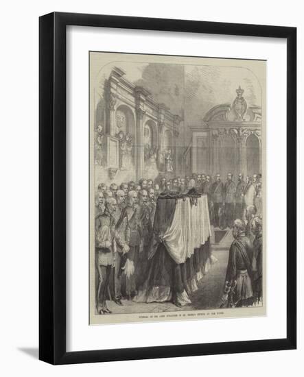 Funeral of Sir John Burgoyne in St Peter's Church at the Tower-null-Framed Giclee Print