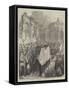 Funeral of Sir John Burgoyne in St Peter's Church at the Tower-null-Framed Stretched Canvas
