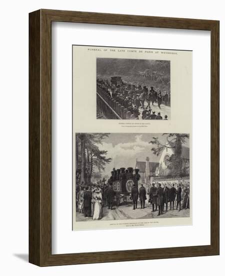 Funeral of the Comte De Paris at Weybridge-William 'Crimea' Simpson-Framed Giclee Print