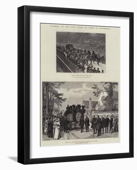 Funeral of the Comte De Paris at Weybridge-William 'Crimea' Simpson-Framed Giclee Print