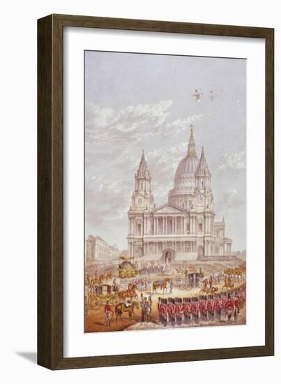 Funeral of the Duke of Wellington, St Paul's Cathedral, City of London, 18 November, 1852-George Baxter-Framed Giclee Print