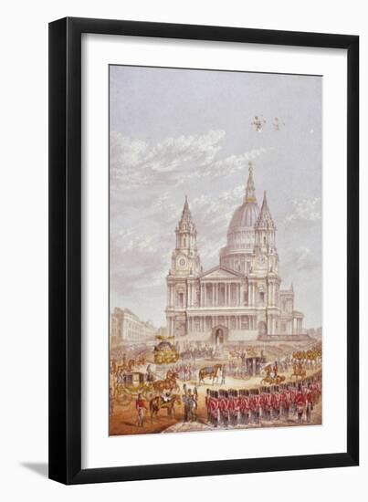 Funeral of the Duke of Wellington, St Paul's Cathedral, City of London, 18 November, 1852-George Baxter-Framed Premium Giclee Print