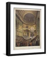 Funeral of the Duke of Wellington, the Ceremony in St Paul's Cathedral, 18 November 1852-Louis Haghe-Framed Giclee Print