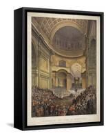 Funeral of the Duke of Wellington, the Ceremony in St Paul's Cathedral, 18 November 1852-Louis Haghe-Framed Stretched Canvas