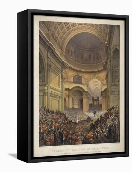 Funeral of the Duke of Wellington, the Ceremony in St Paul's Cathedral, 18 November 1852-Louis Haghe-Framed Stretched Canvas