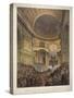 Funeral of the Duke of Wellington, the Ceremony in St Paul's Cathedral, 18 November 1852-Louis Haghe-Stretched Canvas