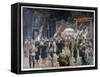 Funeral of the Empress Dowager of Japan, 1897-F Meaulle-Framed Stretched Canvas