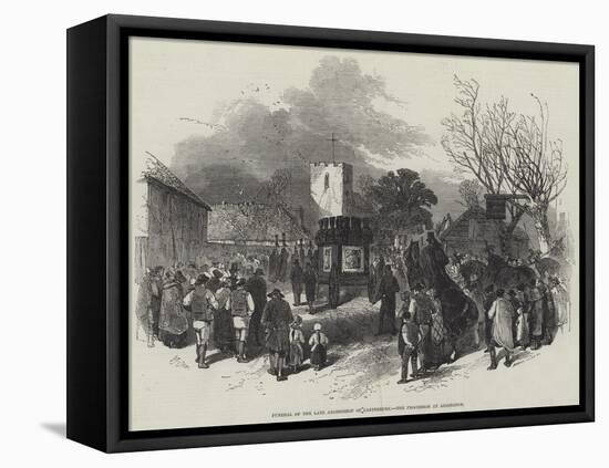 Funeral of the Late Archbishop of Canterbury, the Procession at Addington-Myles Birket Foster-Framed Stretched Canvas