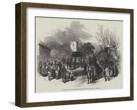 Funeral of the Late Archbishop of Canterbury, the Procession at Addington-Myles Birket Foster-Framed Giclee Print