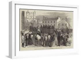 Funeral of the Late Archbishop of York, the Procession from Bishopthorpe Entering York-null-Framed Giclee Print