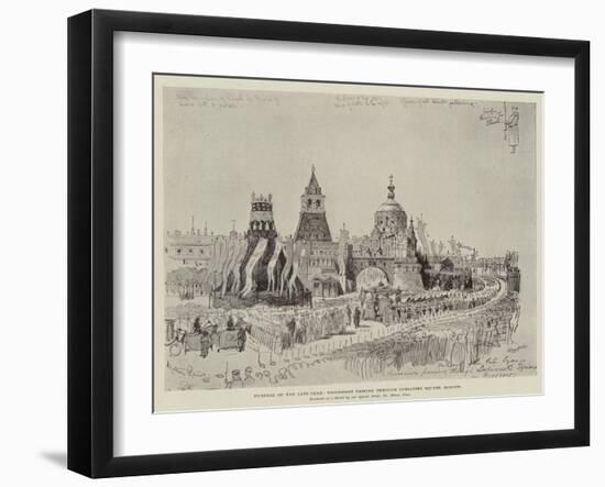 Funeral of the Late Czar, Procession Passing Through Lubianski Square, Moscow-Melton Prior-Framed Giclee Print