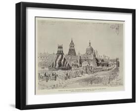 Funeral of the Late Czar, Procession Passing Through Lubianski Square, Moscow-Melton Prior-Framed Giclee Print