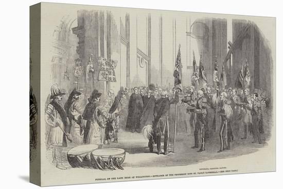 Funeral of the Late Duke of Wellington, Entrance of the Procession into St Paul's Cathedral-null-Stretched Canvas