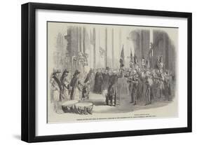 Funeral of the Late Duke of Wellington, Entrance of the Procession into St Paul's Cathedral-null-Framed Giclee Print