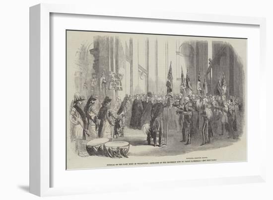 Funeral of the Late Duke of Wellington, Entrance of the Procession into St Paul's Cathedral-null-Framed Giclee Print