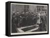 Funeral of the Late Emperor of Russia in the Cathedral of St Peter and St Paul in the Fortress of S-Thomas Walter Wilson-Framed Stretched Canvas