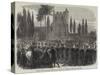 Funeral of the Late John Gibson, Ra, in the English Cemetery, at Rome-null-Stretched Canvas