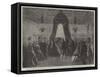 Funeral of the Late King of the Belgians, the Body Lying in State at the Royal Palace at Brussels-null-Framed Stretched Canvas