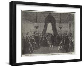 Funeral of the Late King of the Belgians, the Body Lying in State at the Royal Palace at Brussels-null-Framed Giclee Print