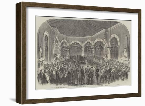 Funeral of the Late King of the Belgians, the Burial Service in the Chapel at Laeken-null-Framed Giclee Print