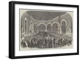 Funeral of the Late King of the Belgians, the Burial Service in the Chapel at Laeken-null-Framed Giclee Print