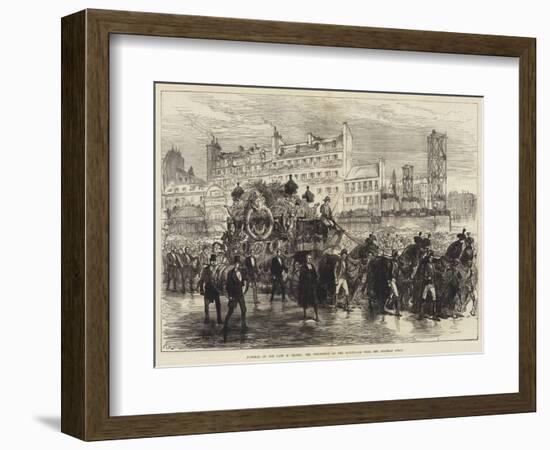 Funeral of the Late M Thiers, the Procession on the Boulevard Near the Chateau D'Eau-Charles Robinson-Framed Giclee Print