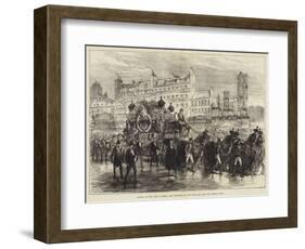 Funeral of the Late M Thiers, the Procession on the Boulevard Near the Chateau D'Eau-Charles Robinson-Framed Giclee Print