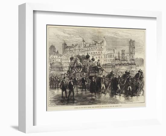 Funeral of the Late M Thiers, the Procession on the Boulevard Near the Chateau D'Eau-Charles Robinson-Framed Giclee Print