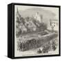 Funeral of the Late Marquis of Ormonde, the Procession Leaving Kilkenny Castle-null-Framed Stretched Canvas