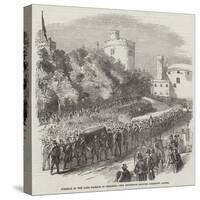 Funeral of the Late Marquis of Ormonde, the Procession Leaving Kilkenny Castle-null-Stretched Canvas