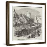 Funeral of the Late Marquis of Ormonde, the Procession Leaving Kilkenny Castle-null-Framed Giclee Print