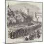 Funeral of the Late Marquis of Ormonde, the Procession Leaving Kilkenny Castle-null-Mounted Giclee Print
