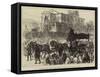 Funeral of the Late Mr George Odger, the Scene in Broad-Street, St Giles'S-null-Framed Stretched Canvas