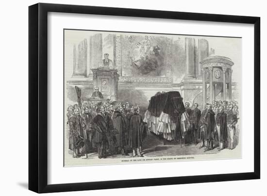 Funeral of the Late Sir Edward Parry, in the Chapel of Greenwich Hospital-null-Framed Giclee Print