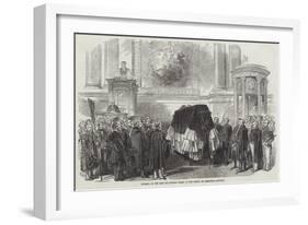 Funeral of the Late Sir Edward Parry, in the Chapel of Greenwich Hospital-null-Framed Giclee Print