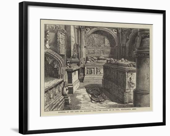 Funeral of the Late Sir Rowland Hill, the Chapel of St Paul, Westminster Abbey-Henry William Brewer-Framed Giclee Print