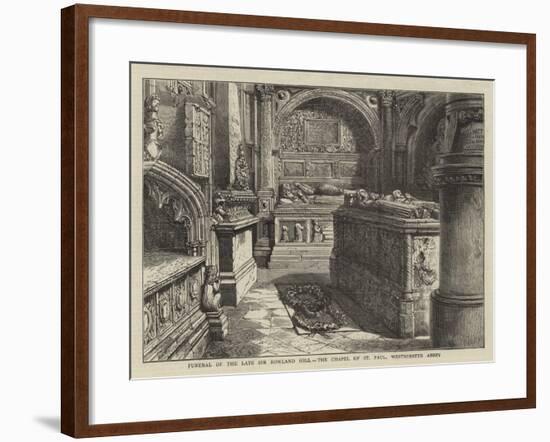 Funeral of the Late Sir Rowland Hill, the Chapel of St Paul, Westminster Abbey-Henry William Brewer-Framed Giclee Print