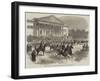 Funeral of Victor Noir, Scene Outside the Palace of the Corps Legislatif-null-Framed Giclee Print