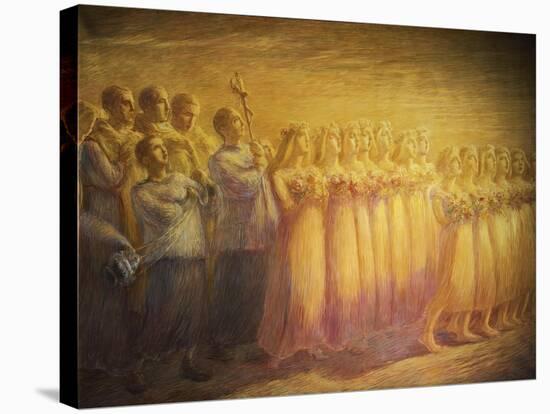 Funeral of Virgin-Gaetano Previati-Stretched Canvas