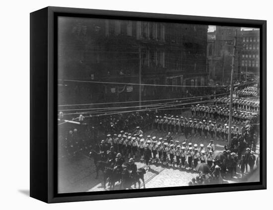 Funeral Procession for President Grant, Boys Marching NYC Photo - New York, NY-Lantern Press-Framed Stretched Canvas